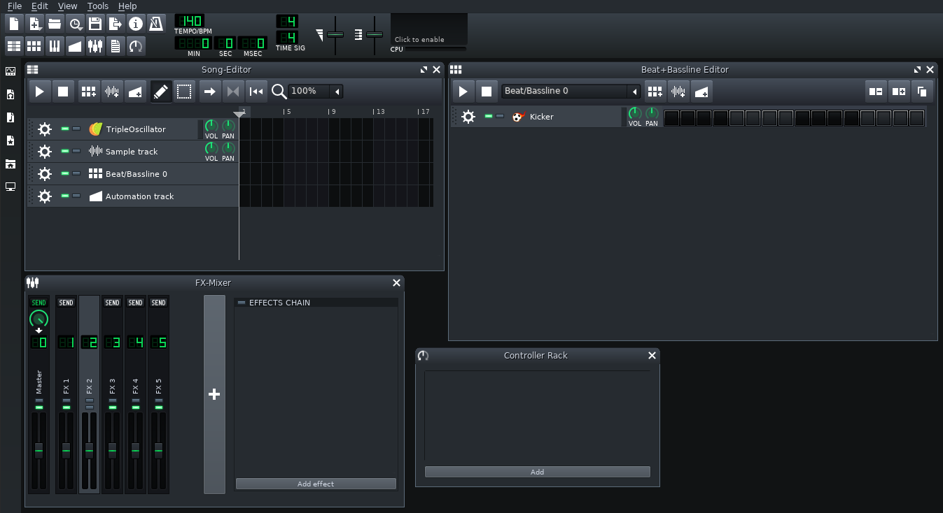 واجهة LMMS الرسمية